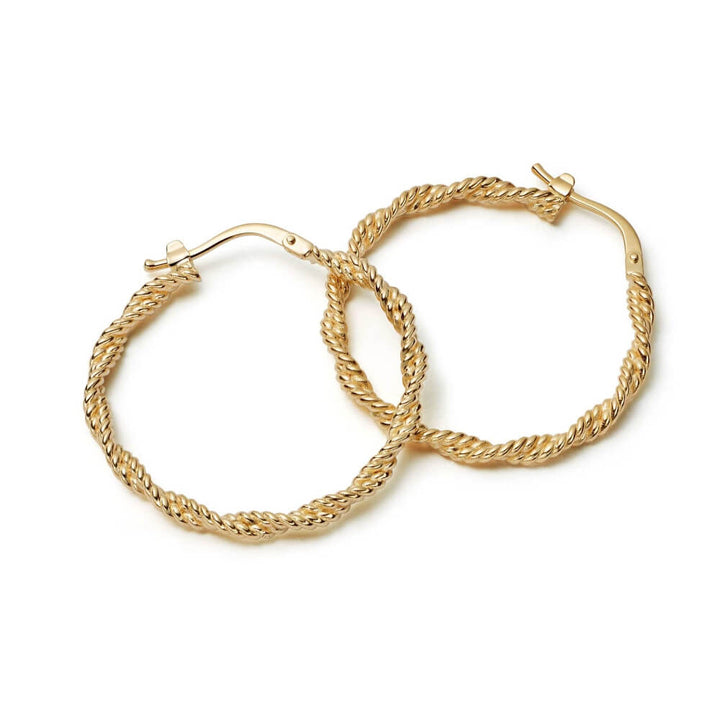 Daisy London 18ct Gold Plate Maxi Rope Twist Hoop Earrings - MococoDaisy LondonE3105_GPEarrings