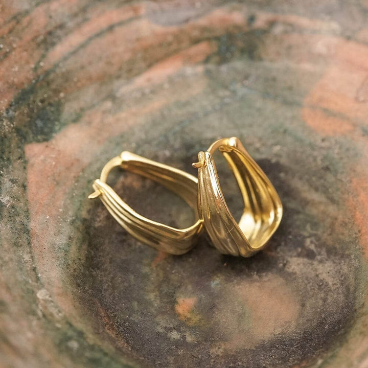 Daisy London 18ct Gold Plate Organic Creole Earrings - MococoDaisy LondonSE17_GPEarrings