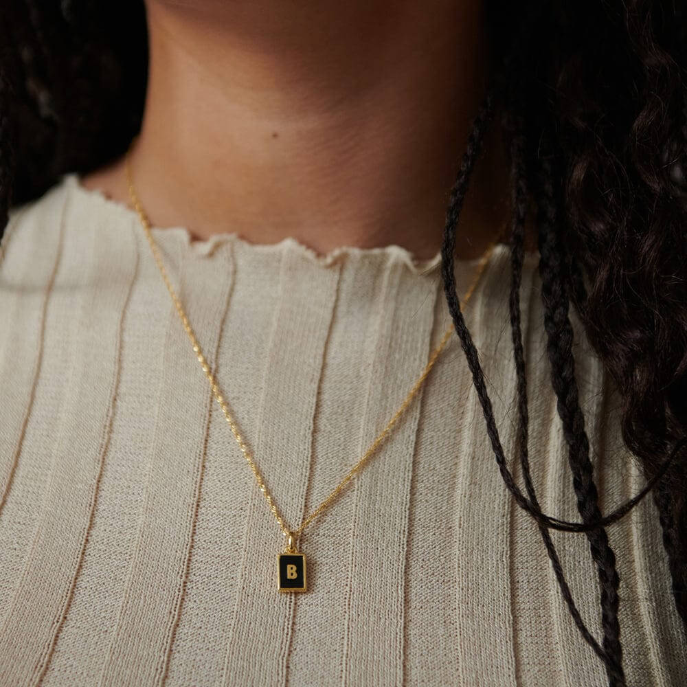 Daisy London 18ct Gold Plate Personalised Initial Pendant-A image 4