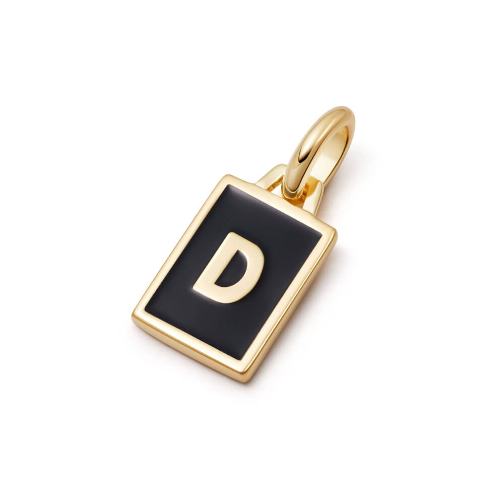 Daisy London 18ct Gold Plate Personalised Initial Pendant-D image