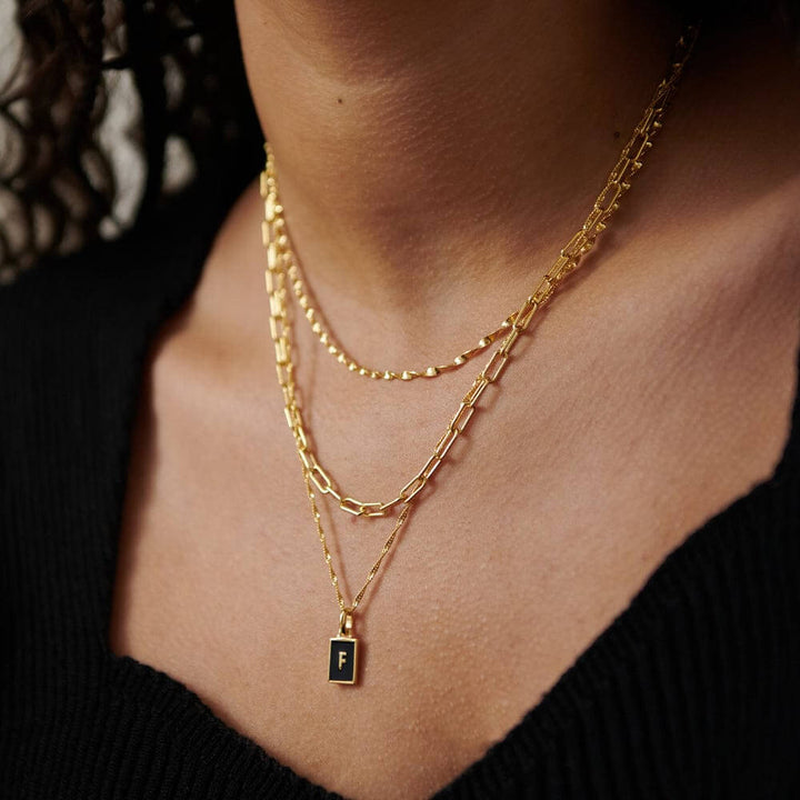 Daisy London 18ct Gold Plate Personalised Initial Pendant-F image 1