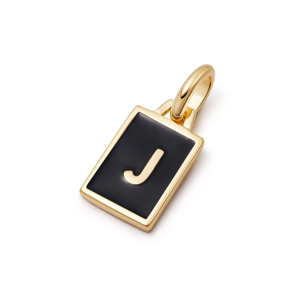 Daisy London 18ct Gold Plate Personalised Initial Pendant-J image