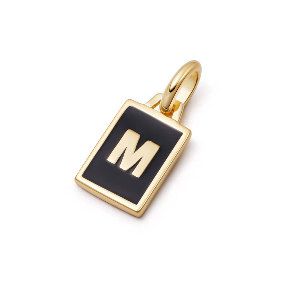 Daisy London 18ct Gold Plate Personalised Initial Pendant-M image