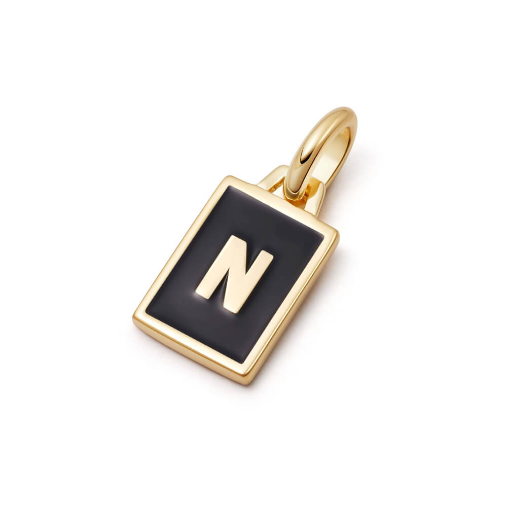 Daisy London 18ct Gold Plate Personalised Initial Pendant-N image