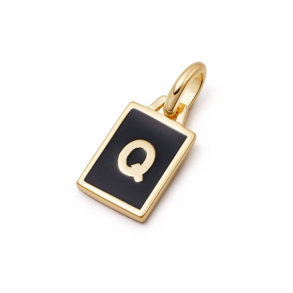 Daisy London 18ct Gold Plate Personalised Initial Pendant-Q image