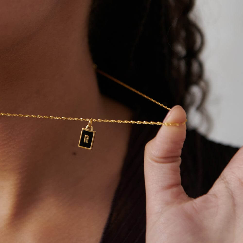 Daisy London 18ct Gold Plate Personalised Initial Pendant-R image 1