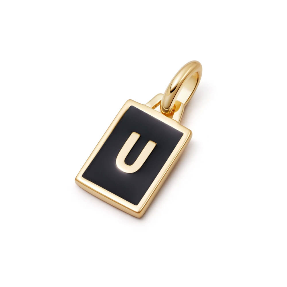 Daisy London 18ct Gold Plate Personalised Initial Pendant-U image