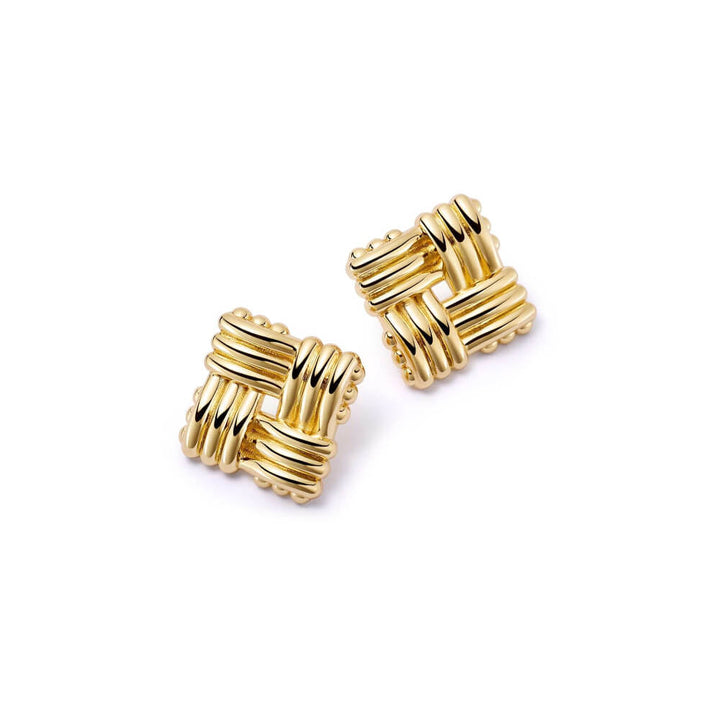 Daisy London 18ct Gold Plate Polly Sayer Mini Lattice Stud Earrings - MococoDaisy LondonSPE12_GPEarrings