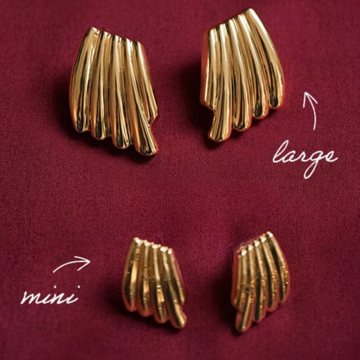 Daisy London 18ct Gold Plate Polly Sayer Mini Wave Stud Earrings - MococoDaisy LondonSPE13_GPEarrings