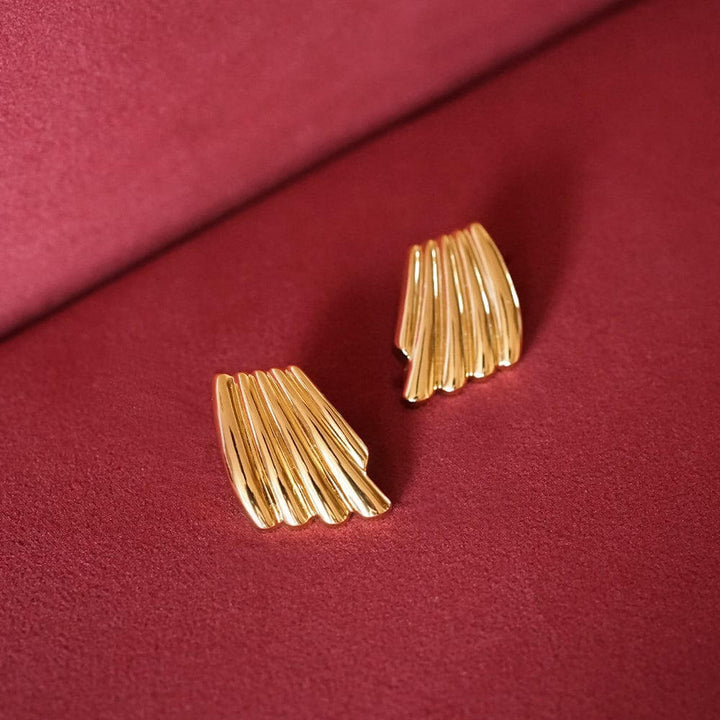 Daisy London 18ct Gold Plate Polly Sayer Oversized Wave Stud Earrings - MococoDaisy LondonSPE11_GPEarrings