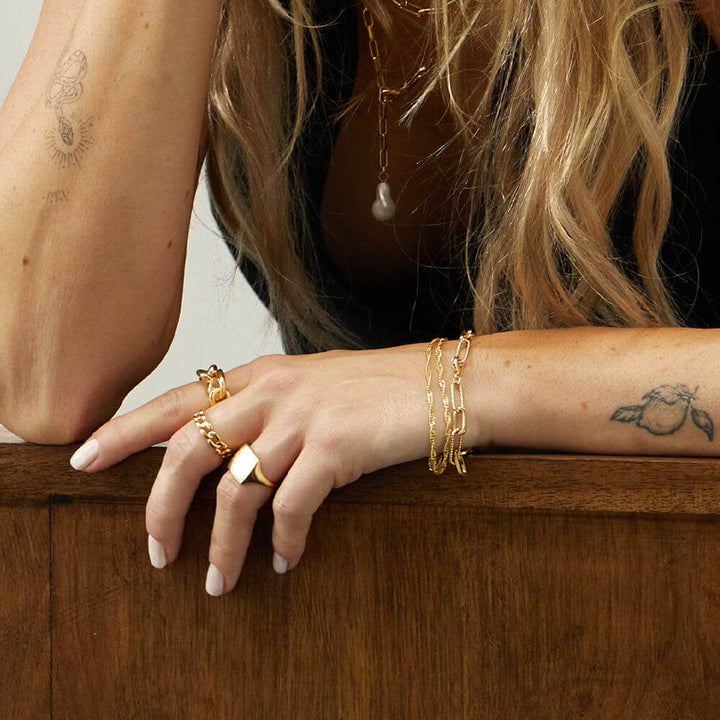 Daisy London 18ct Gold Plate Polly Sayer Paperclip Chain Bracelet - MococoDaisy LondonSPBR03_GPBracelets