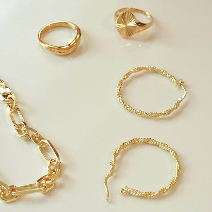Daisy London 18ct Gold Plate Rope Twist Earring Stack - MococoDaisy LondonGSET112Earrings