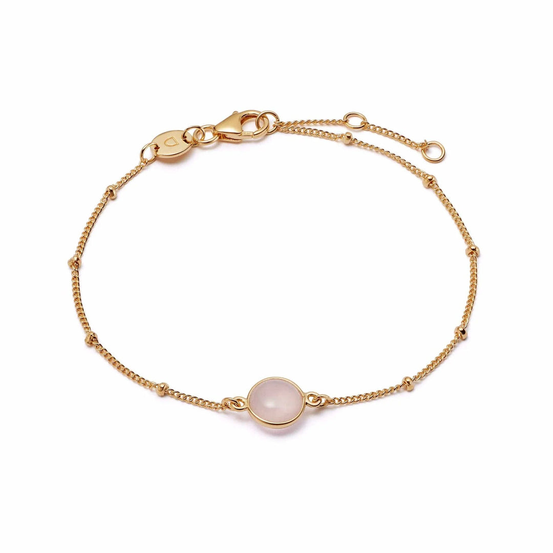 Daisy London 18ct Gold Plate Rose Quartz Healing Stone Bracelet - MococoDaisy LondonHBR1005_GP5056104103272Bracelets