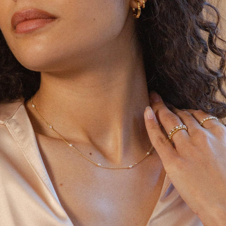 Daisy London 18ct Gold Plate Seed Pearl Layering Set - MococoDaisy LondonGSET189_GPJewellery Sets