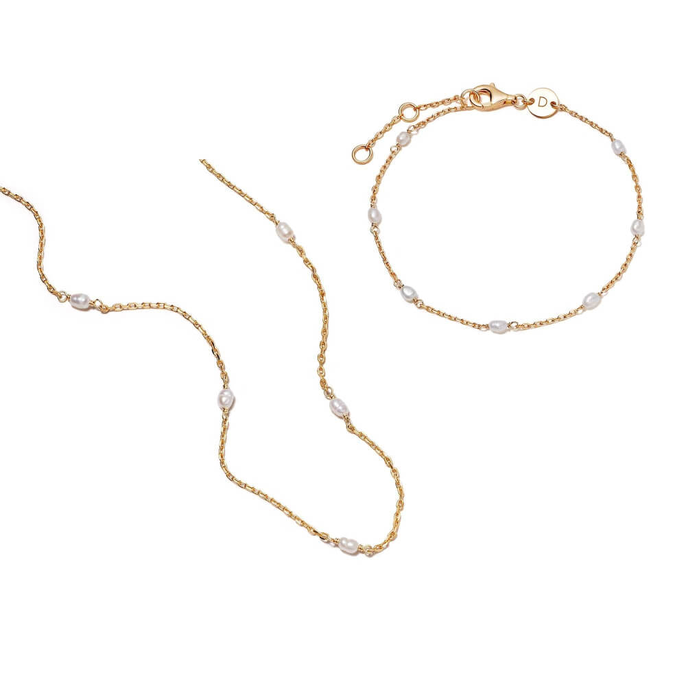 Daisy London 18ct Gold Plate Seed Pearl Layering Set - MococoDaisy LondonGSET189_GPJewellery Sets
