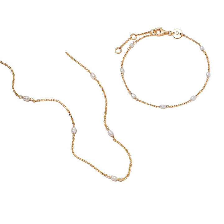 Daisy London 18ct Gold Plate Seed Pearl Layering Set - MococoDaisy LondonGSET189_GPJewellery Sets