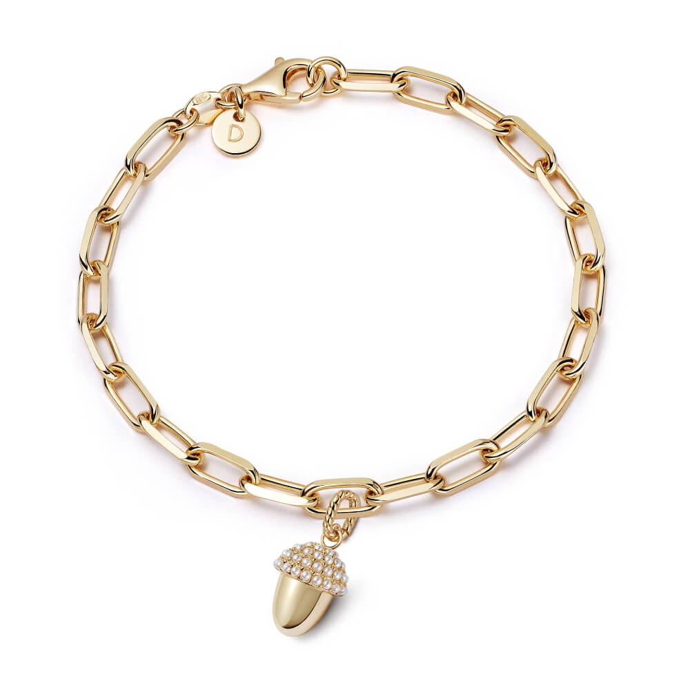 Daisy London 18ct Gold Plate Shrimps Acorn Charm Bracelet - MococoDaisy LondonGSET161_GPBracelets