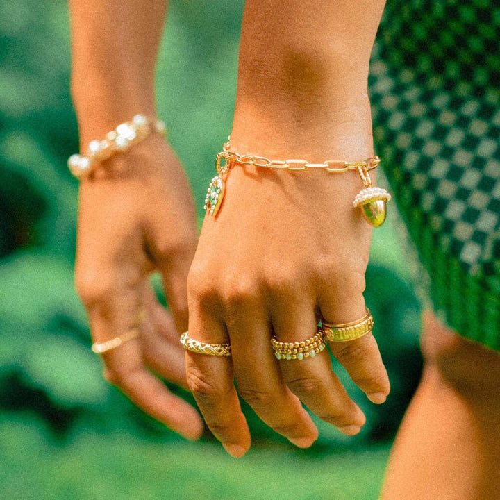Daisy London 18ct Gold Plate Shrimps Acorn Charm Bracelet - MococoDaisy LondonGSET161_GPBracelets