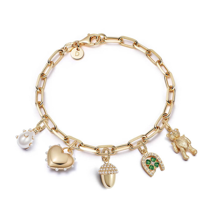 Daisy London 18ct Gold Plate Shrimps Charm Bracelet - MococoDaisy LondonGSET155_GPBracelets