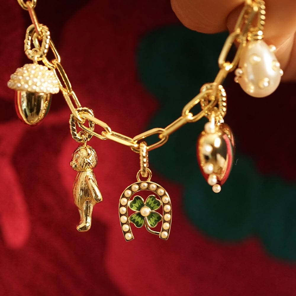 Daisy London 18ct Gold Plate Shrimps Charm Bracelet - MococoDaisy LondonGSET155_GPBracelets