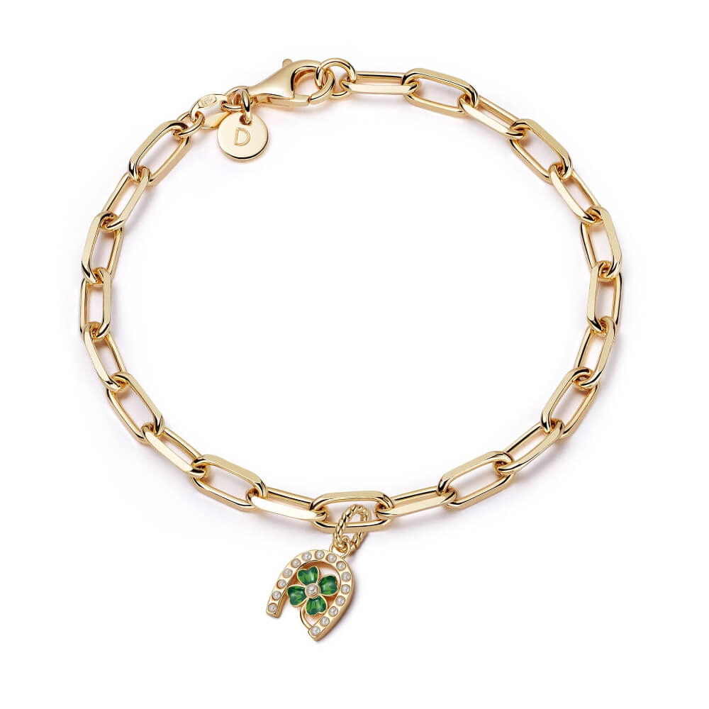 Daisy London 18ct Gold Plate Shrimps Clover Charm Bracelet - MococoDaisy LondonGSET158_GPBracelets