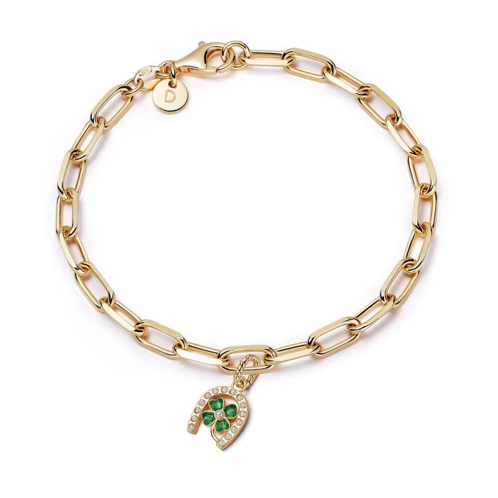 Daisy London 18ct Gold Plate Shrimps Clover Charm Bracelet - MococoDaisy LondonGSET158_GPBracelets
