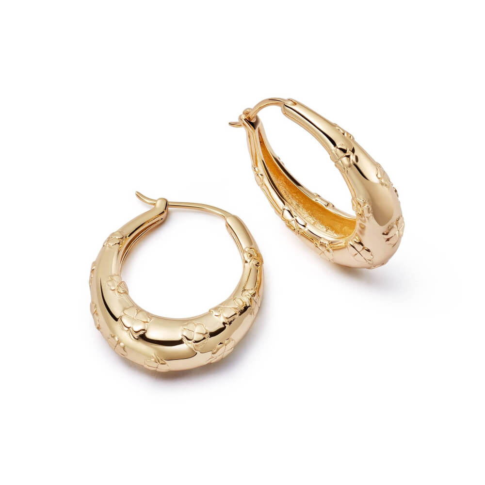 Daisy London 18ct Gold Plate Shrimps Lucky Horseshoe Hoop Earrings - MococoDaisy LondonSHE007_GPEarrings