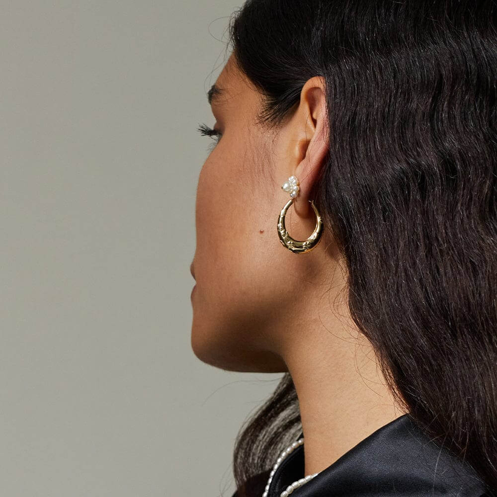 Daisy London 18ct Gold Plate Shrimps Lucky Horseshoe Hoop Earrings - MococoDaisy LondonSHE007_GPEarrings