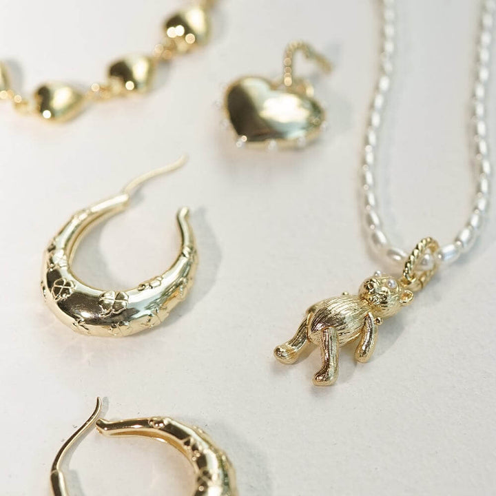 Daisy London 18ct Gold Plate Shrimps Lucky Horseshoe Hoop Earrings - MococoDaisy LondonSHE007_GPEarrings