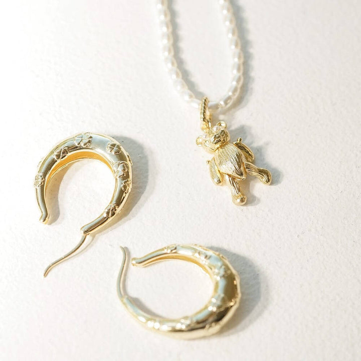 Daisy London 18ct Gold Plate Shrimps Lucky Horseshoe Hoop Earrings - MococoDaisy LondonSHE007_GPEarrings