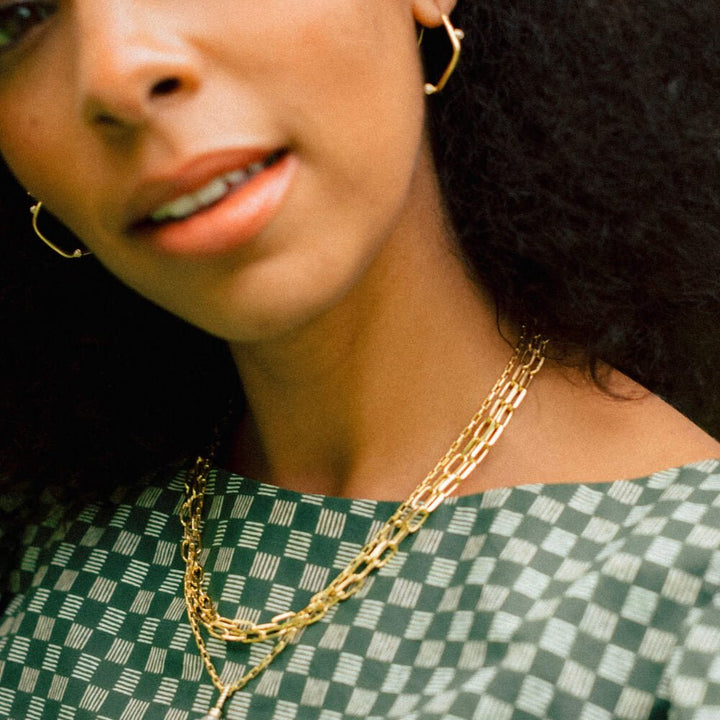 Daisy London 18ct Gold Plate Shrimps Organic Pearl Hoop Earrings - MococoDaisy LondonSHE003_GPEarrings
