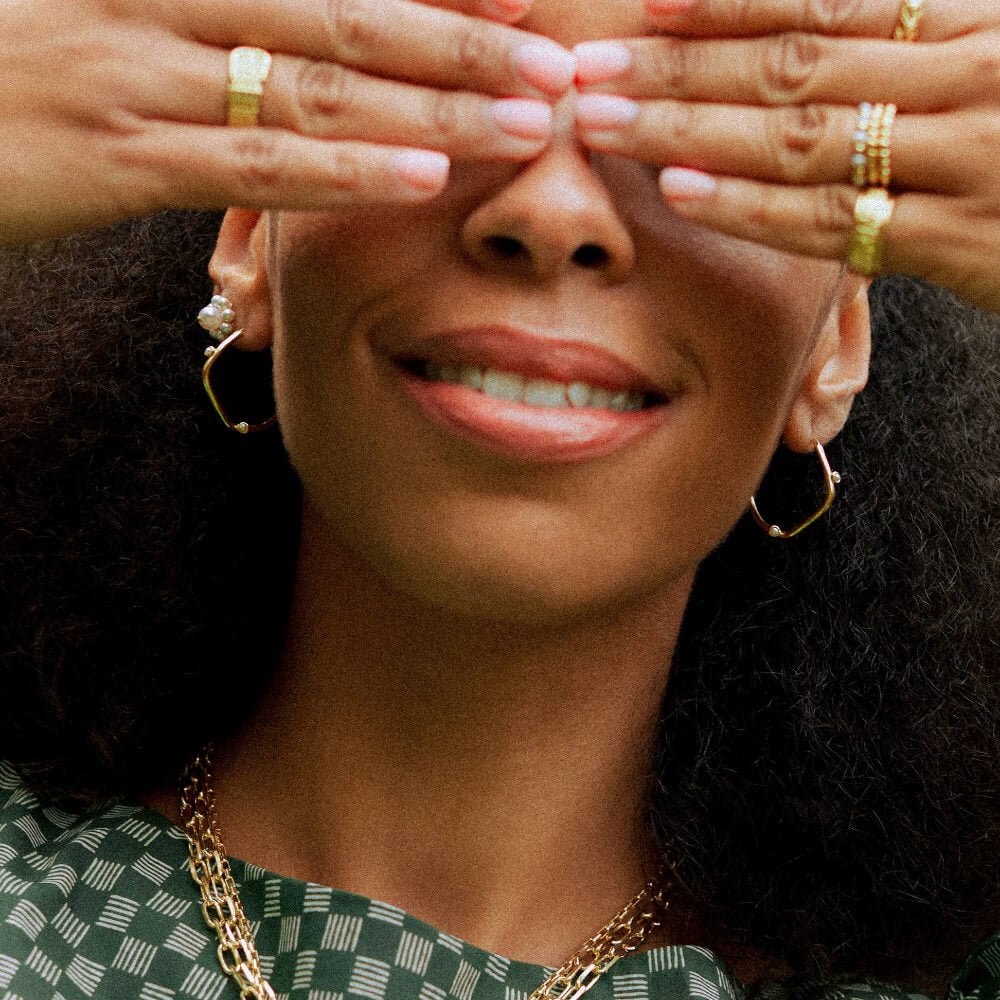 Daisy London 18ct Gold Plate Shrimps Organic Pearl Hoop Earrings - MococoDaisy LondonSHE003_GPEarrings