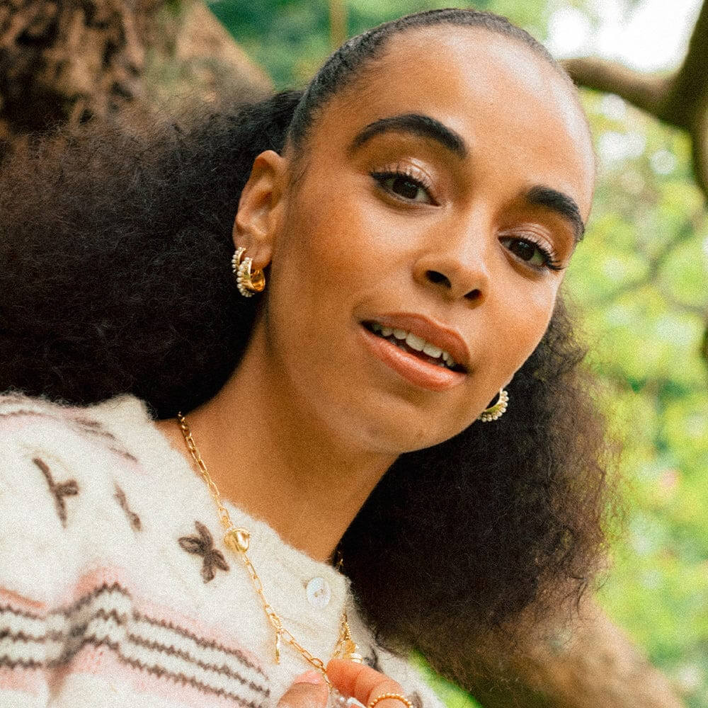 Daisy London 18ct Gold Plate Shrimps Pearl Maxi Hoop Earrings - MococoDaisy LondonSHE004_GPEarrings