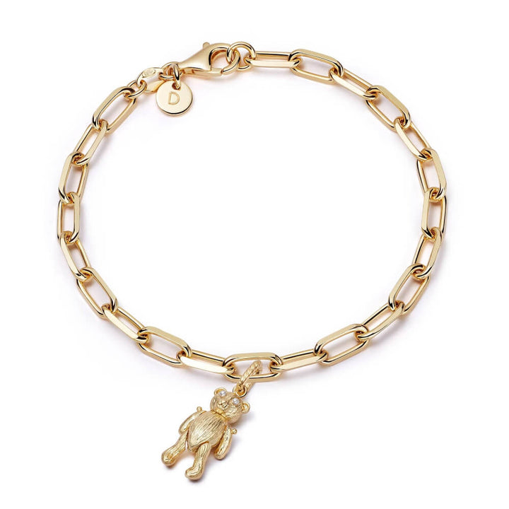 Daisy London 18ct Gold Plate Shrimps Teddy Bear Charm Bracelet - MococoDaisy LondonGSET159_GPBracelets