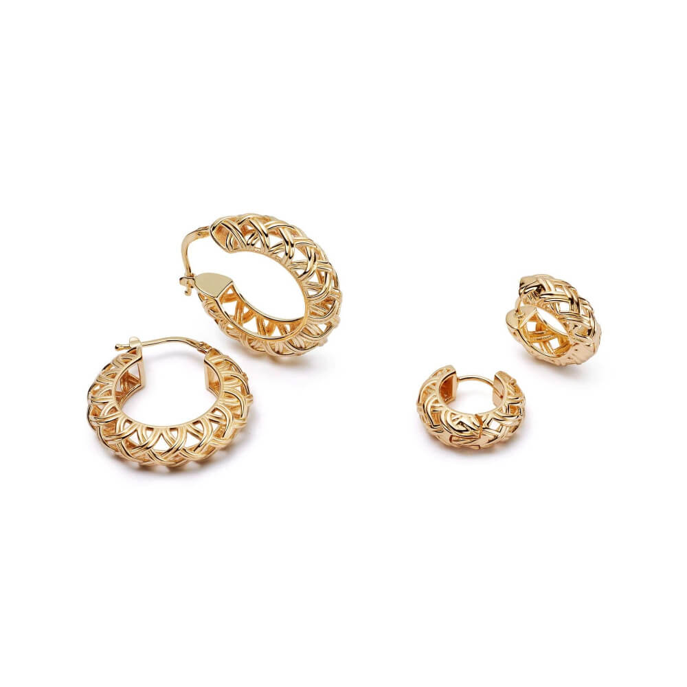 Daisy London 18ct Gold Plate Shrimps Woven Earring Stack - MococoDaisy LondonGSET120_GPEarrings