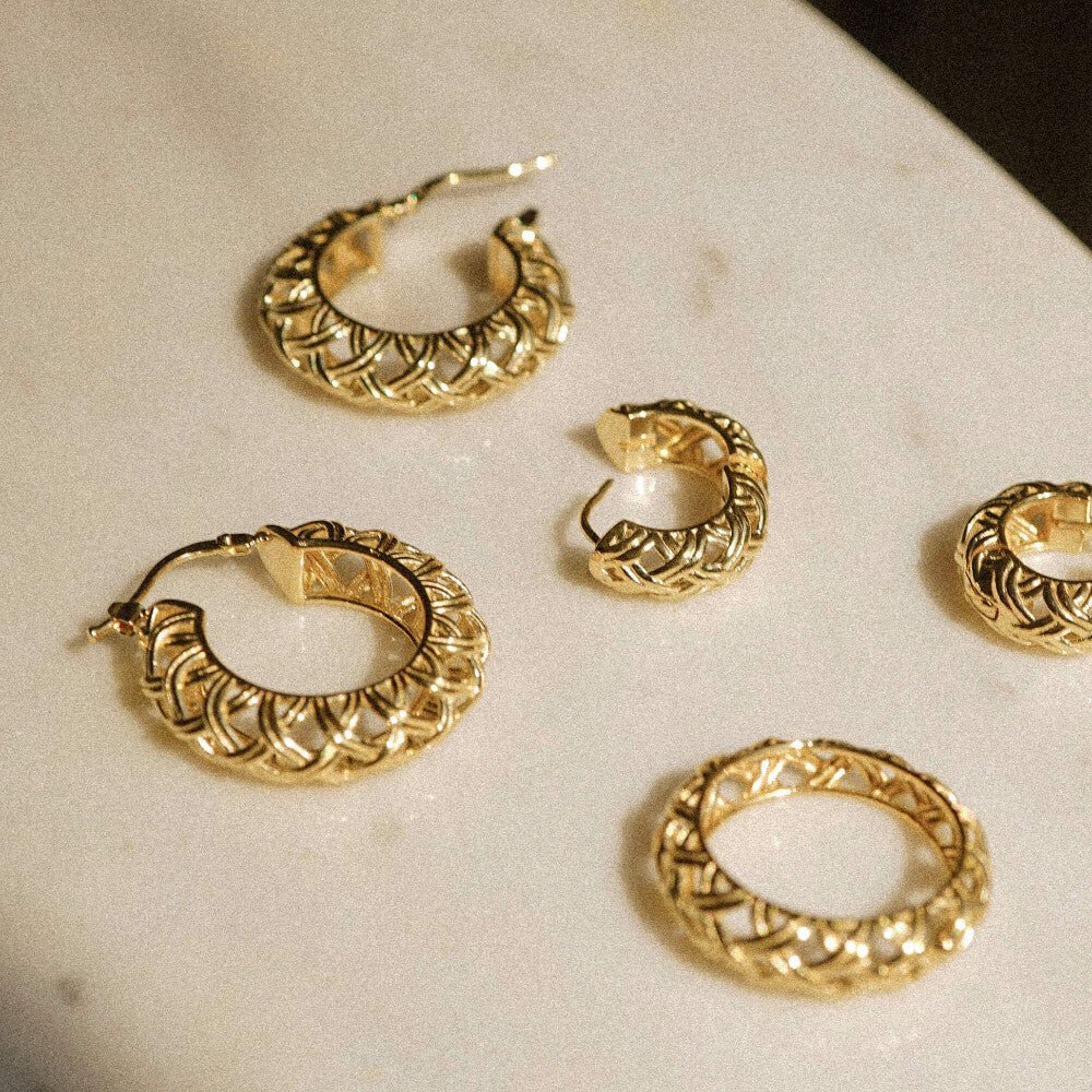 Daisy London 18ct Gold Plate Shrimps Woven Earring Stack - MococoDaisy LondonGSET120_GPEarrings