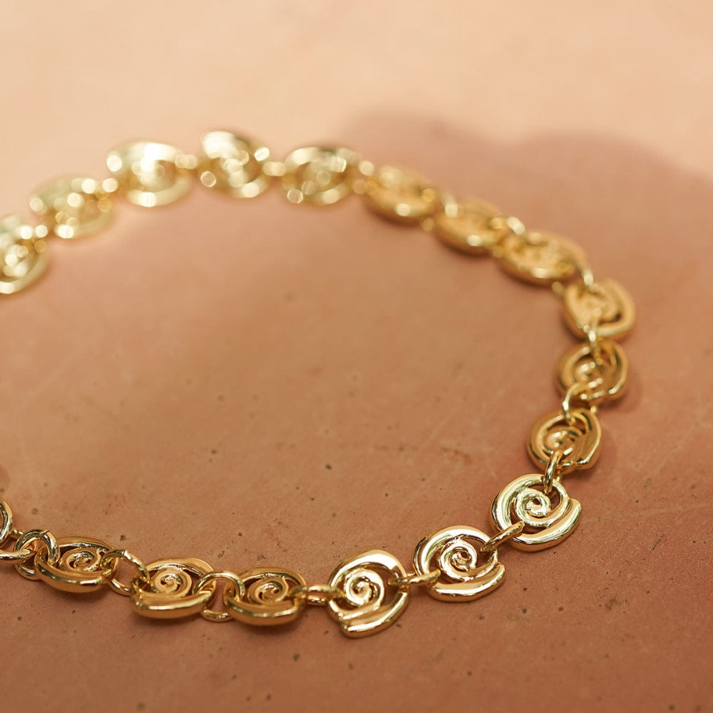 Daisy London 18CT Gold Plate Spiral Chain Bracelet 1