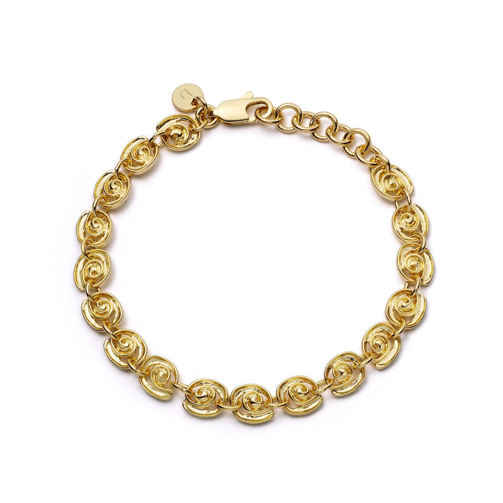 Daisy London 18CT Gold Plate Spiral Chain Bracelet 