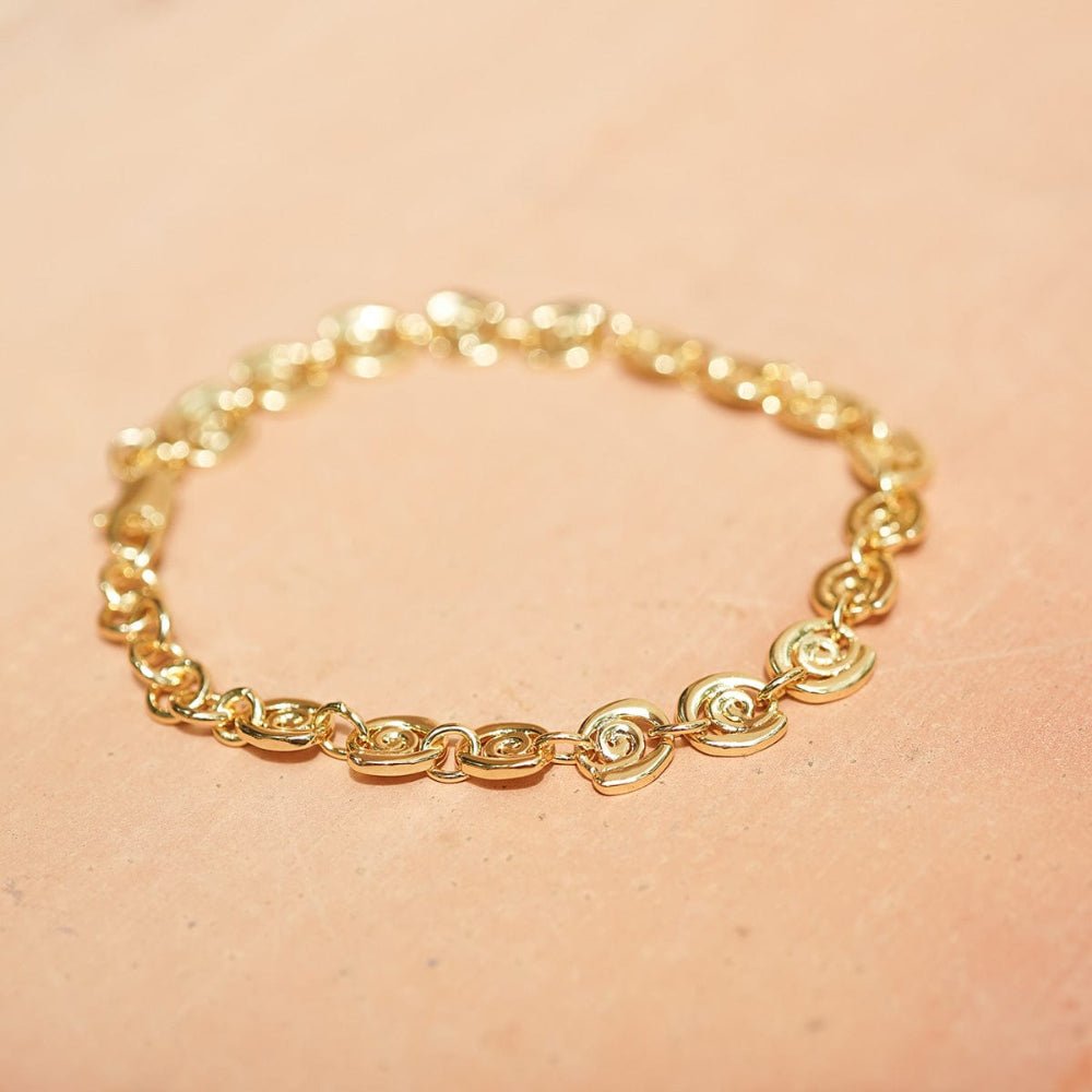 Daisy London 18CT Gold Plate Spiral Chain Bracelet - MococoDaisy LondonSBR09_GP5056104135563Bracelets