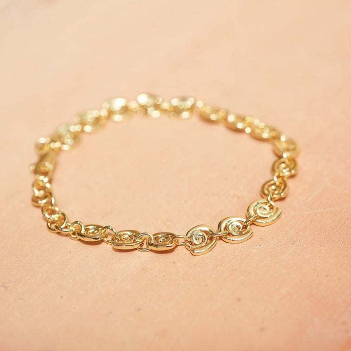 Daisy London 18CT Gold Plate Spiral Chain Bracelet - MococoDaisy LondonSBR09_GP5056104135563Bracelets