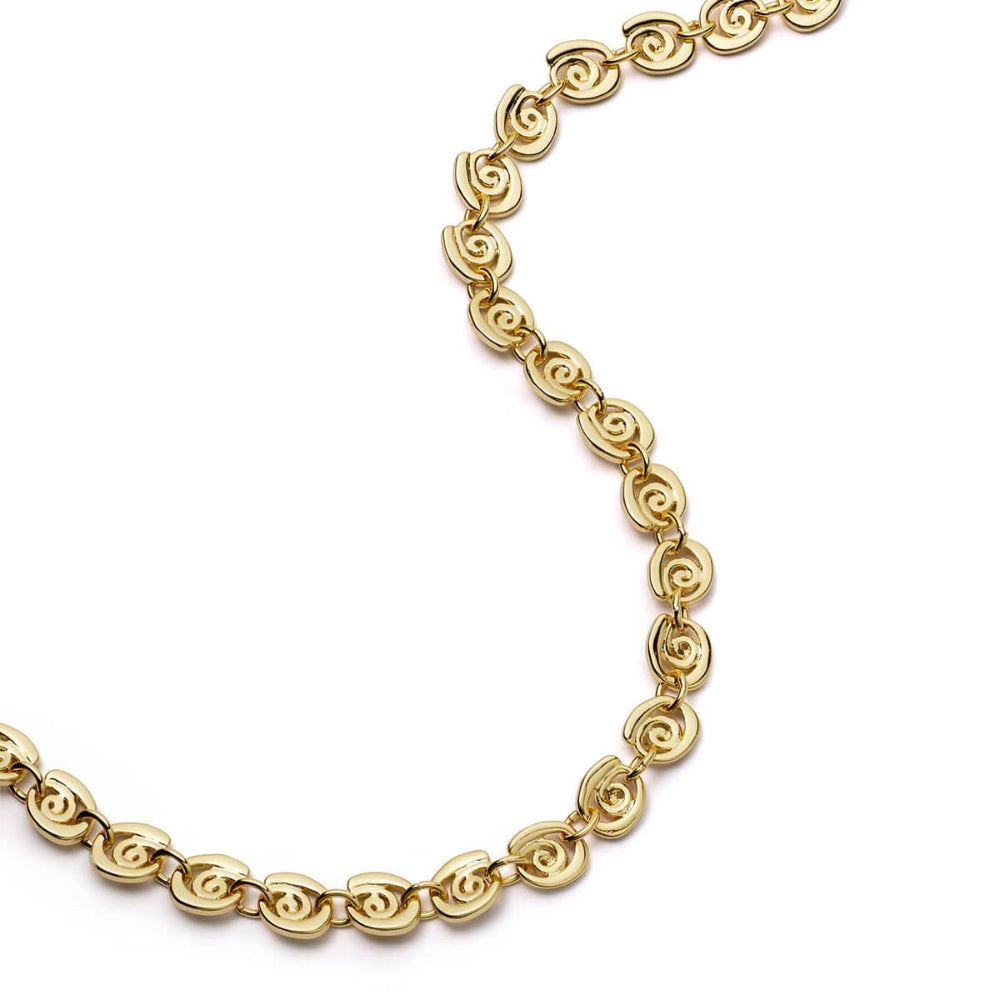 Daisy London 18CT Gold Plate Spiral Chain Necklace 