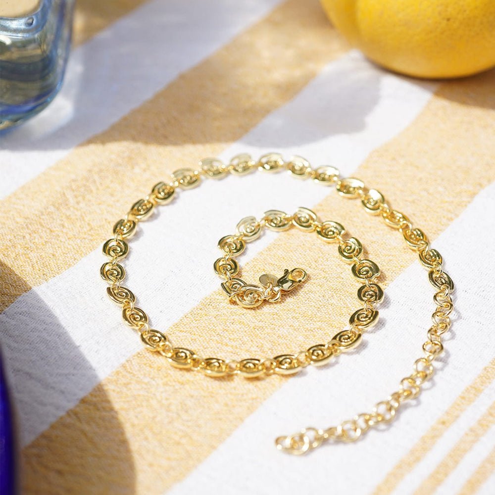 Daisy London 18CT Gold Plate Spiral Chain Necklace - MococoDaisy LondonSN23_GP5056104135587Necklace