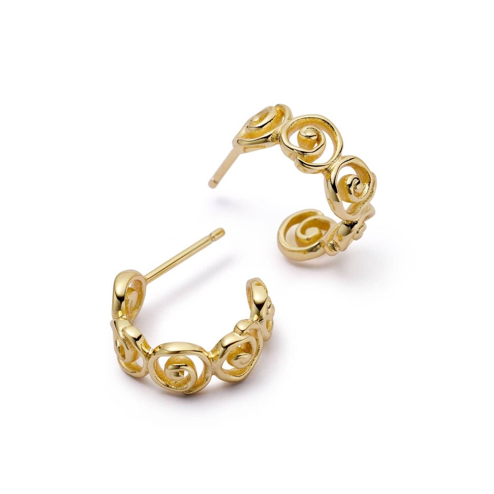 Daisy London 18CT Gold Plate Spiral Mini Hoop Earrings - MococoDaisy LondonSE20_GP5056104135402Earrings