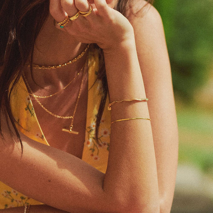 Daisy London 18CT Gold Plate Spiral Snake Chain Bracelet 1