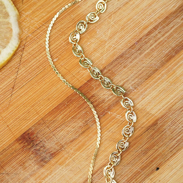 Daisy London 18CT Gold Plate Spiral Snake Chain Bracelet 4