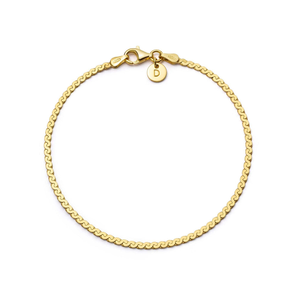 Daisy London 18CT Gold Plate Spiral Snake Chain Bracelet 