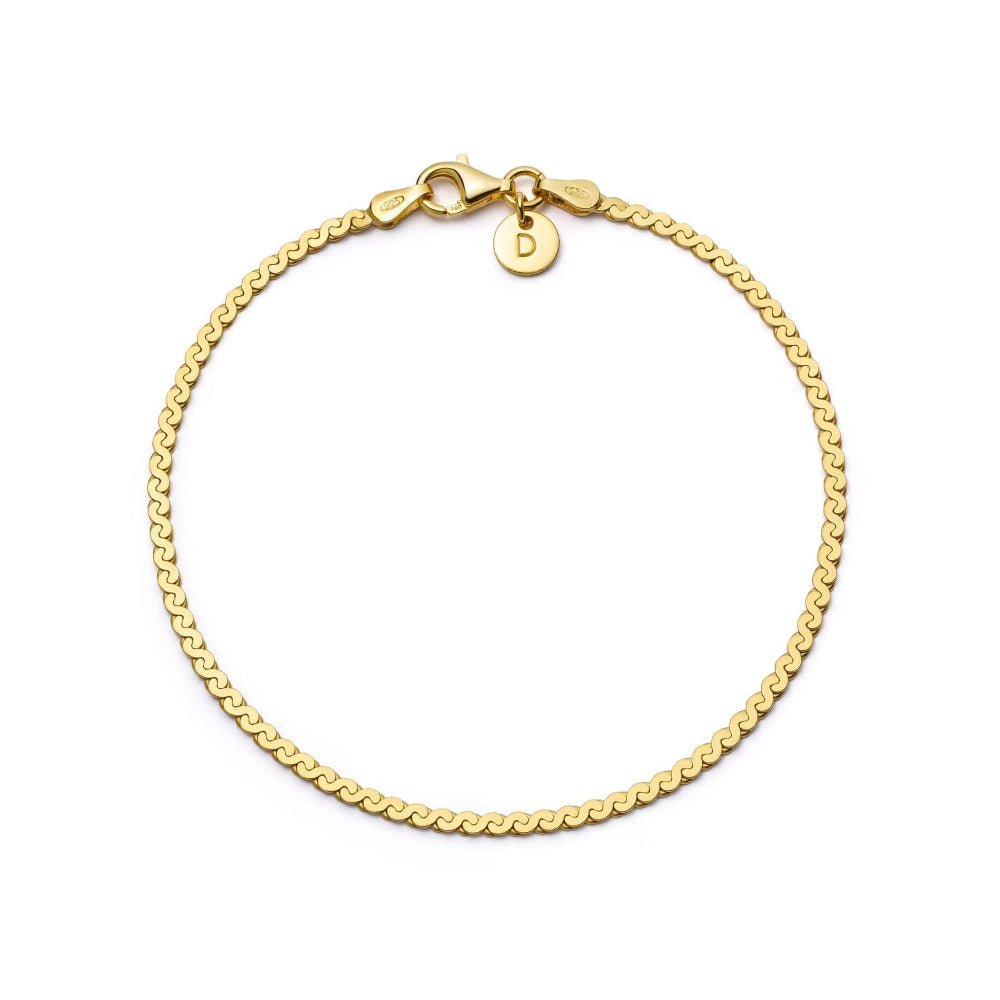 Daisy London 18CT Gold Plate Spiral Snake Chain Bracelet - MococoDaisy LondonSBR10_GP5056104134061Bracelets