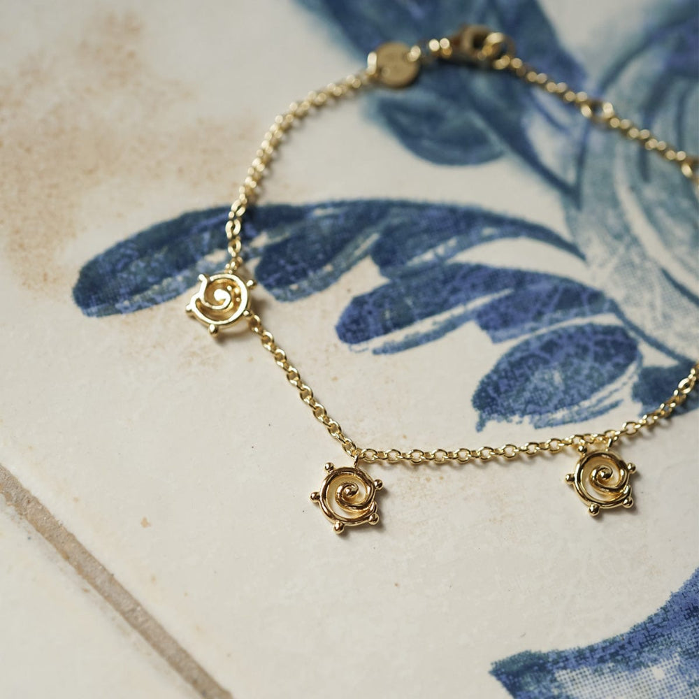 Daisy London 18CT Gold Plate Spiral Sun Drop Bracelet 1