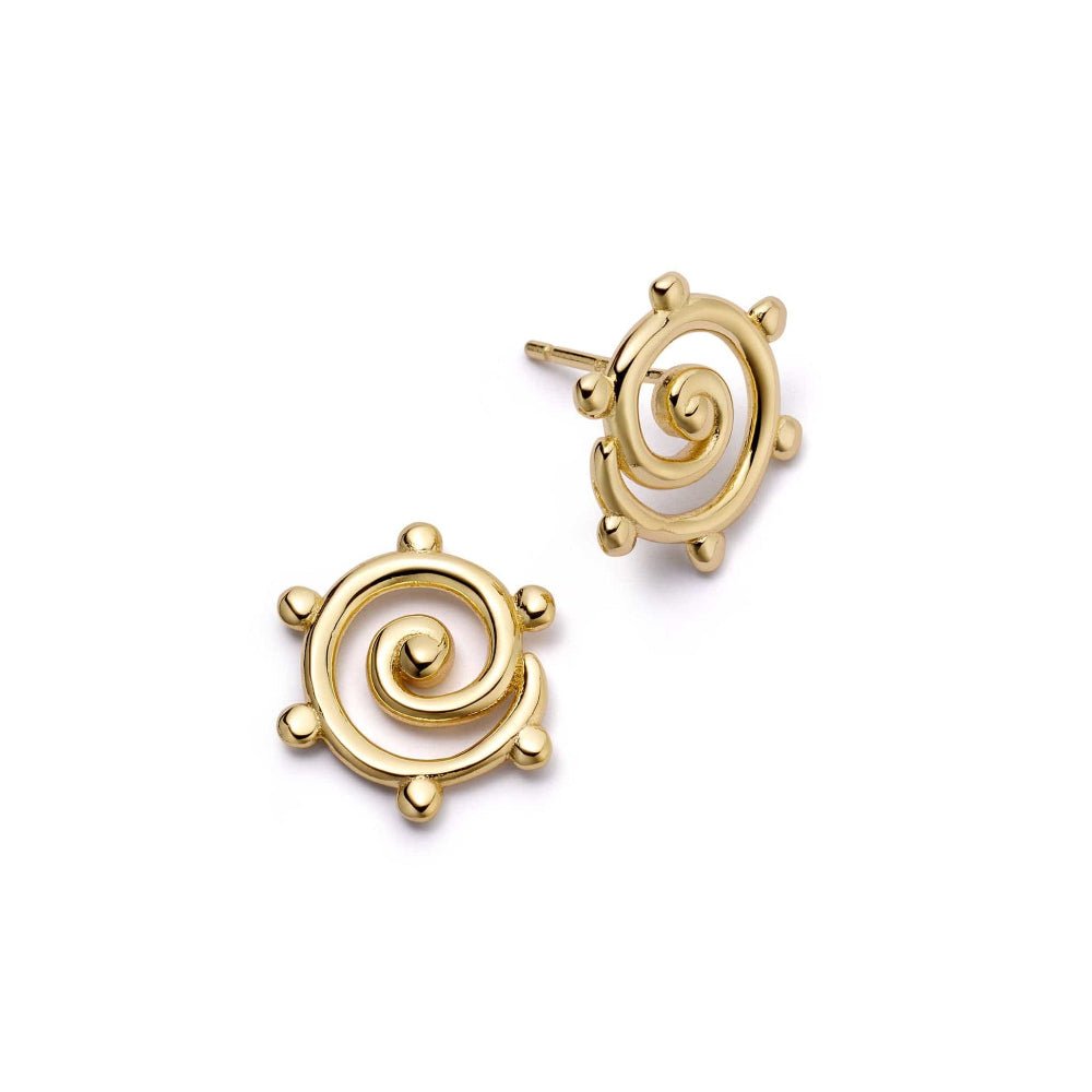 Daisy London 18CT Gold Plate Spiral Sun Maxi Stud Earrings - MococoDaisy LondonSE24_GP5056104135488Earrings