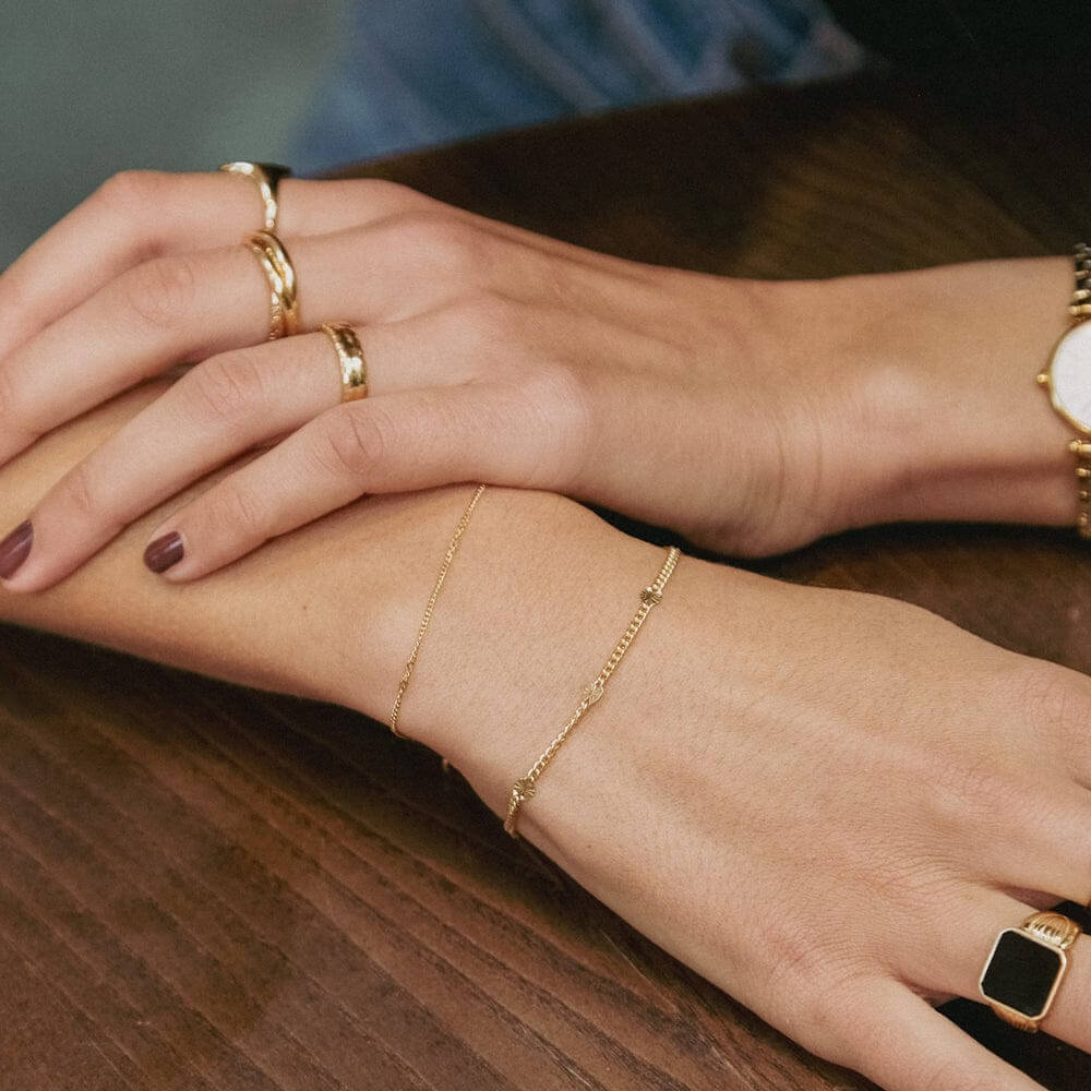Daisy London 18ct Gold Plate Sunburst Friendship Bracelet Stack - MococoDaisy LondonFRSET_4Bracelets